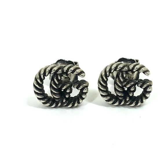 Gucci Logo GG Marmont Accessories Pierce Silver - Picture 1 of 9